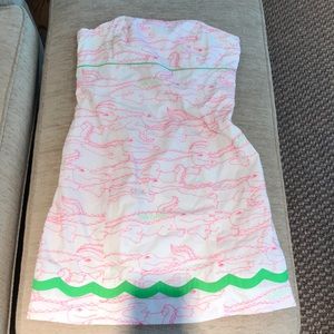 Lily Pulitzer Pink and Green Gator Dress